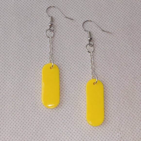 Handmade Dangle Happy Face Earrings - Picture 4 of 11